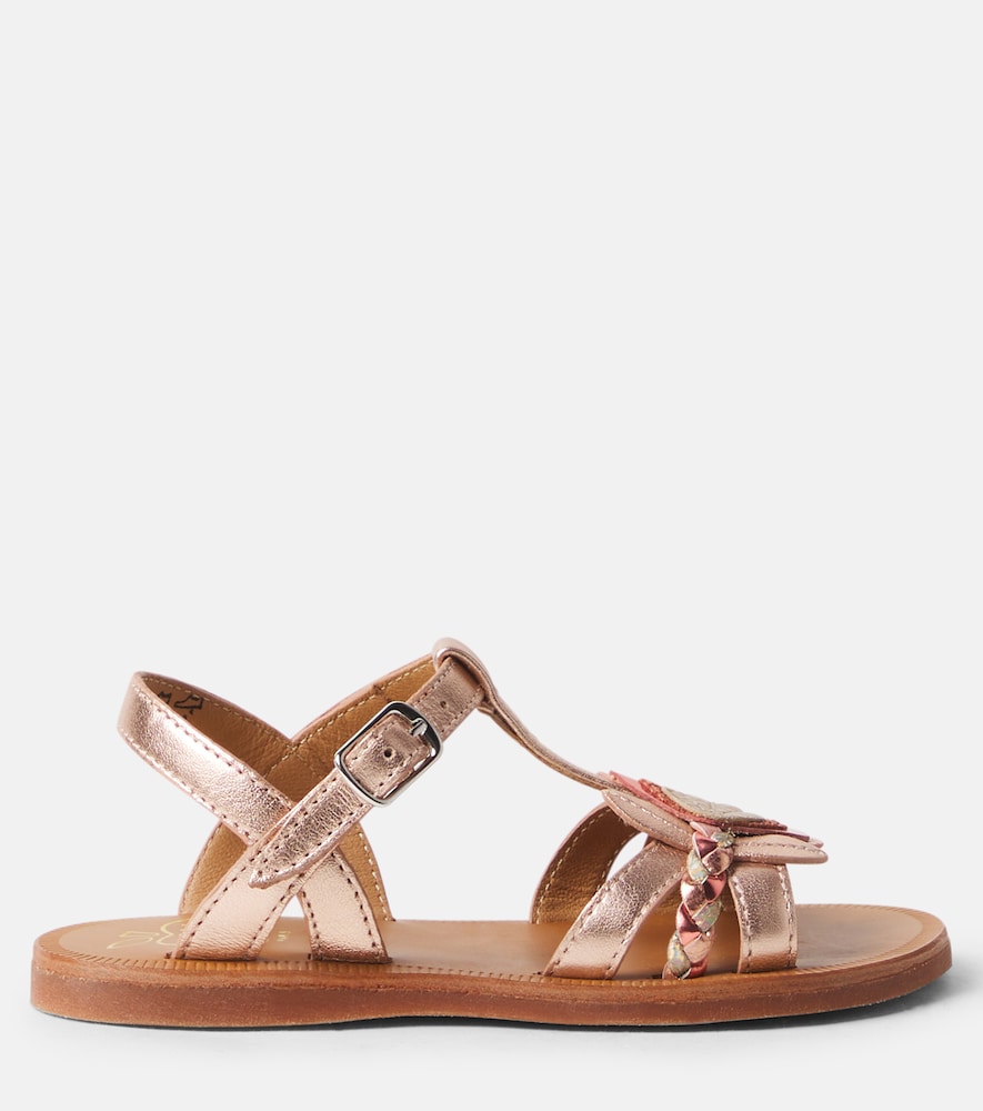  Pom D'api Pom D'api Sandalen Plagette Alto Aus Metallic-leder 