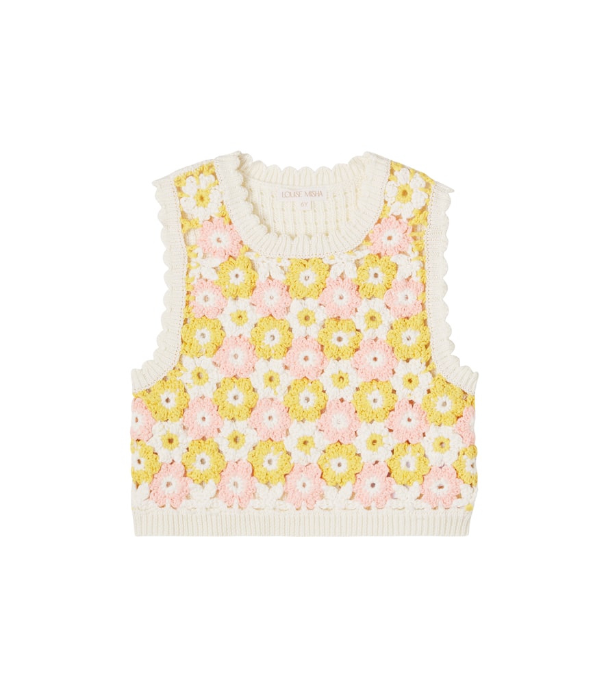 Gilet Rynia in crochet di cotone