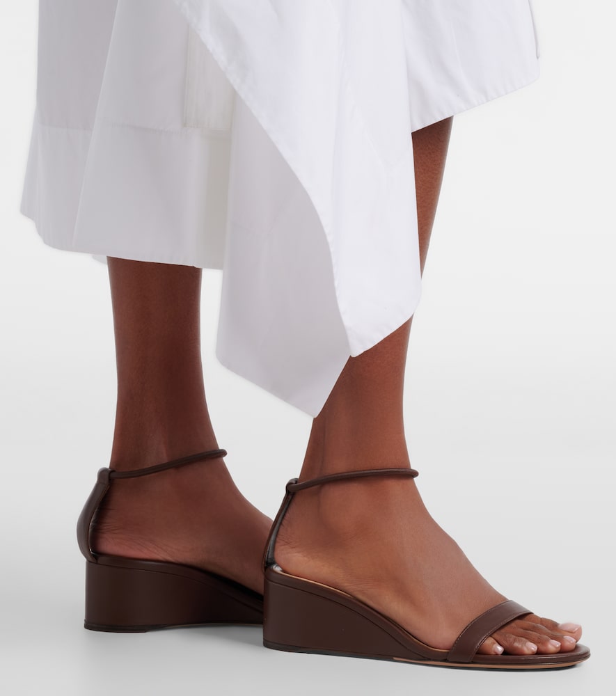 Leather Wedge Sandals