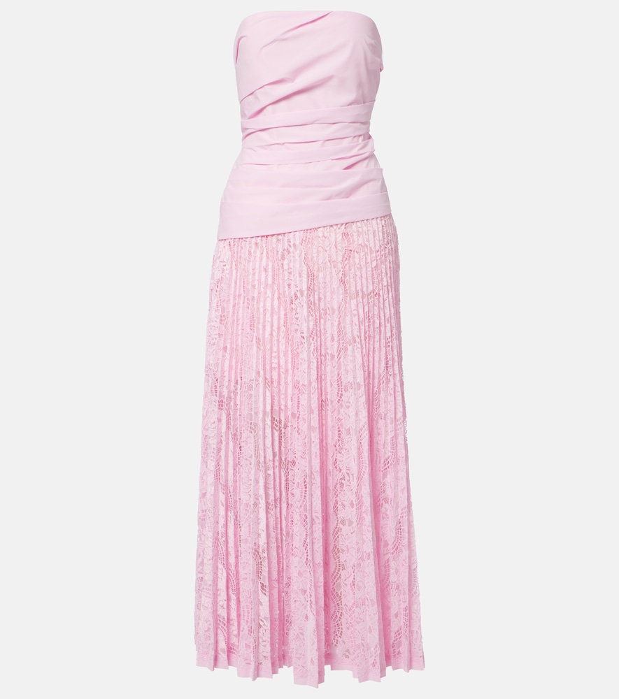 Simkhai Annalise plissé lace maxi dress