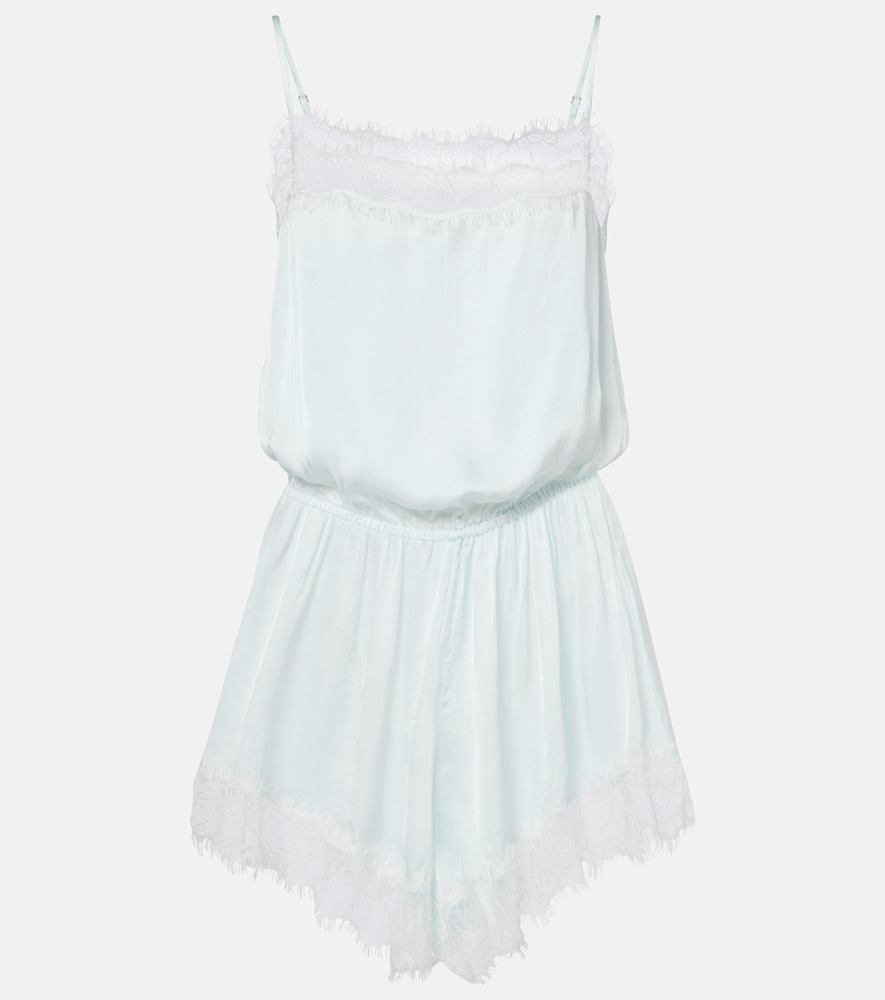 Poupette St Barth Silvia lace-trimmed romper