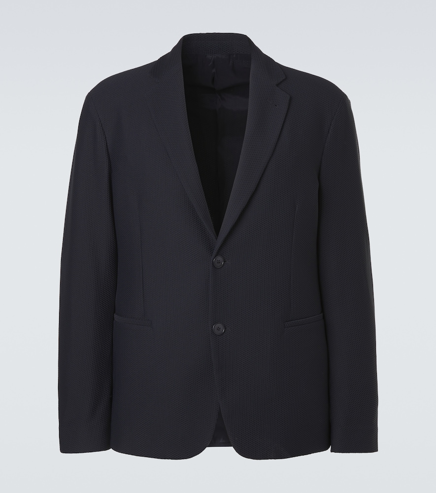 Waffle-Knit Blazer