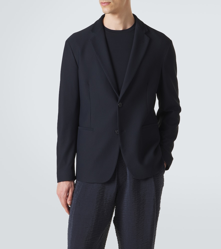 Waffle-Knit Blazer