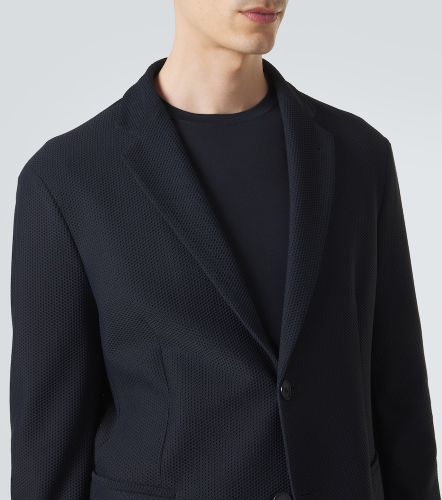 Waffle-Knit Blazer