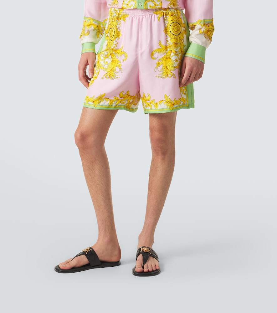  Versace Versace Bedruckte Shorts Aus Seide 
