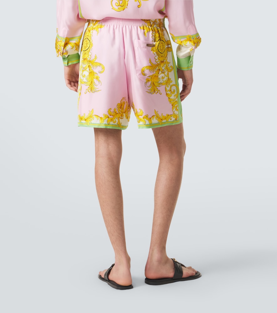  Versace Versace Bedruckte Shorts Aus Seide 