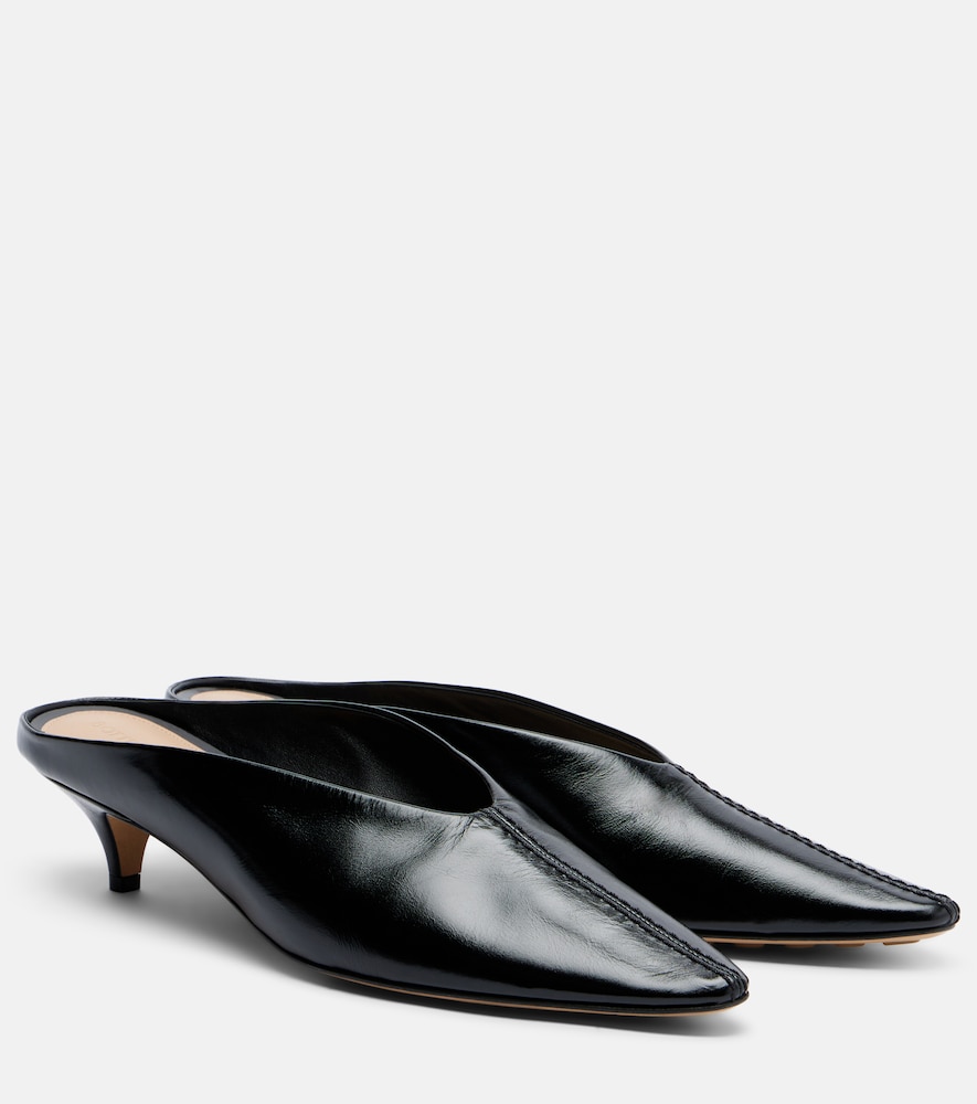Bottega Veneta Women's Black Vesta Leather Mules UK Size 4.5 - Mytheresa