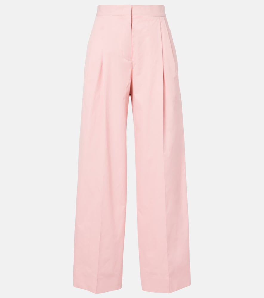 Jil Sander Pleated cotton wide-leg pants