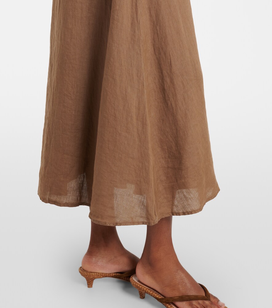 Velvet Velvet Reta Linen Midi Dress 