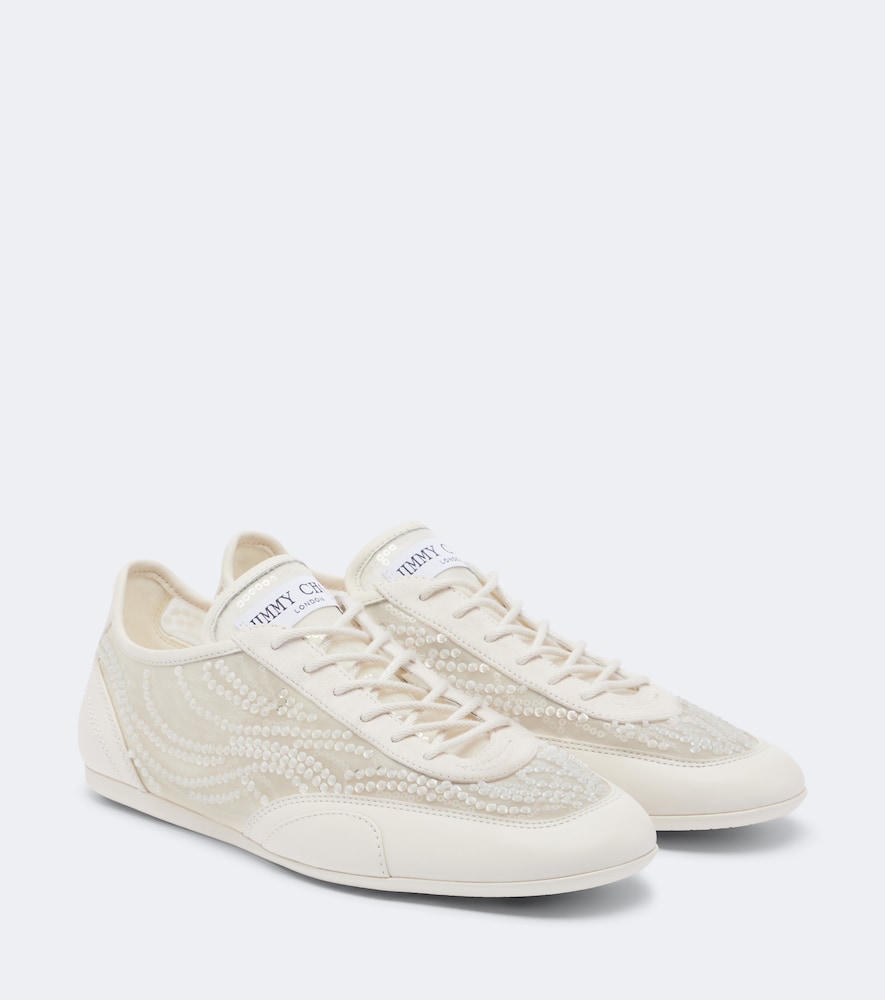 Verzierte Sneakers Sunny mit Veloursleder