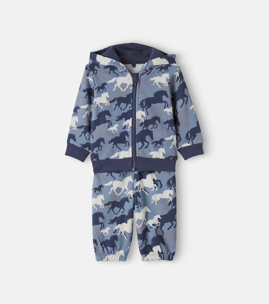 Baby – Set felpa con cappuccio e pantaloni sportivi in cotone