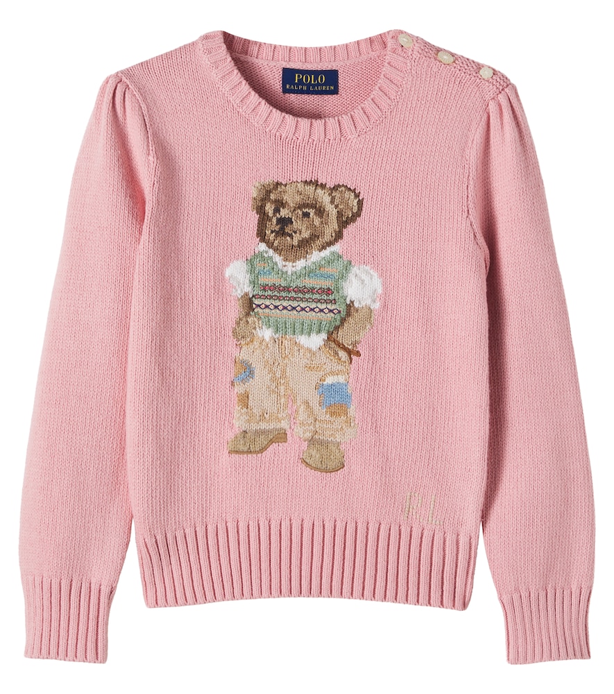Polo Ralph Lauren Kids Pink Polo Bear Cotton Sweater Y Size 6 - Mytheresa
