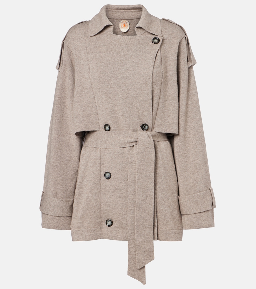 Jardin des Orangers Cropped wool and cashmere trench coat