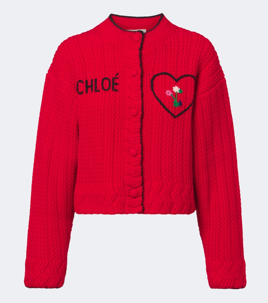Chloé Bestickter Cardigan aus Wolle und Kaschmir