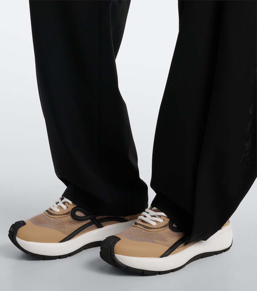 Pogo Mesh-Trimmed Sneakers