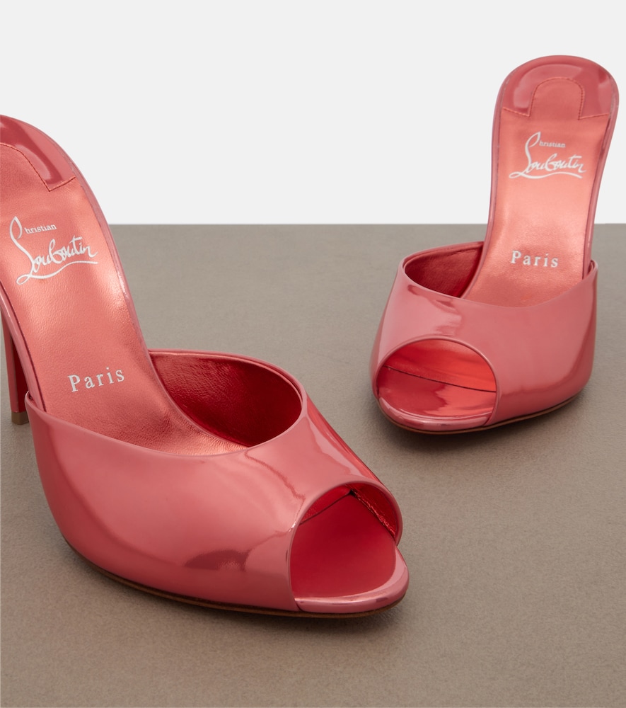  Christian Louboutin Christian Louboutin Me Dolly Laminated Leather Mules 
