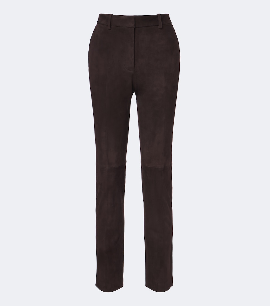Schmale Hose Coleman aus Veloursleder