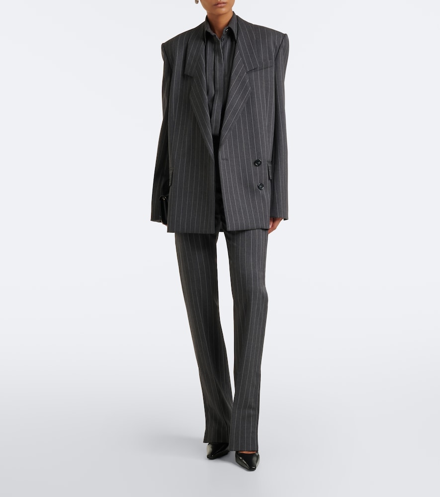 Pinstriped Wool-Blend Shirt
