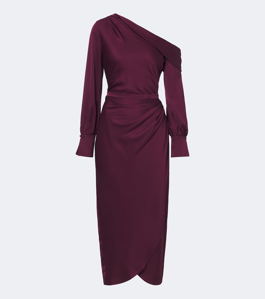 Camila draped satin midi dress