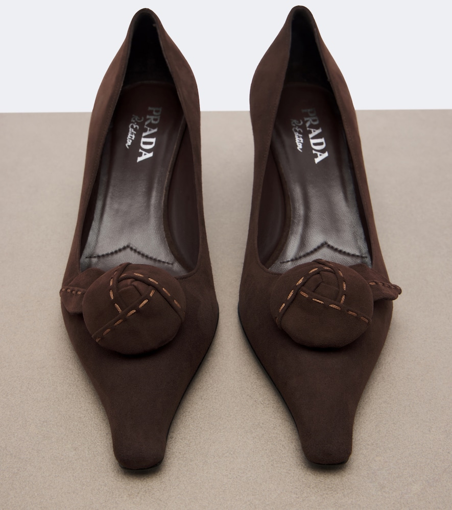 Floral-Appliqué Pumps