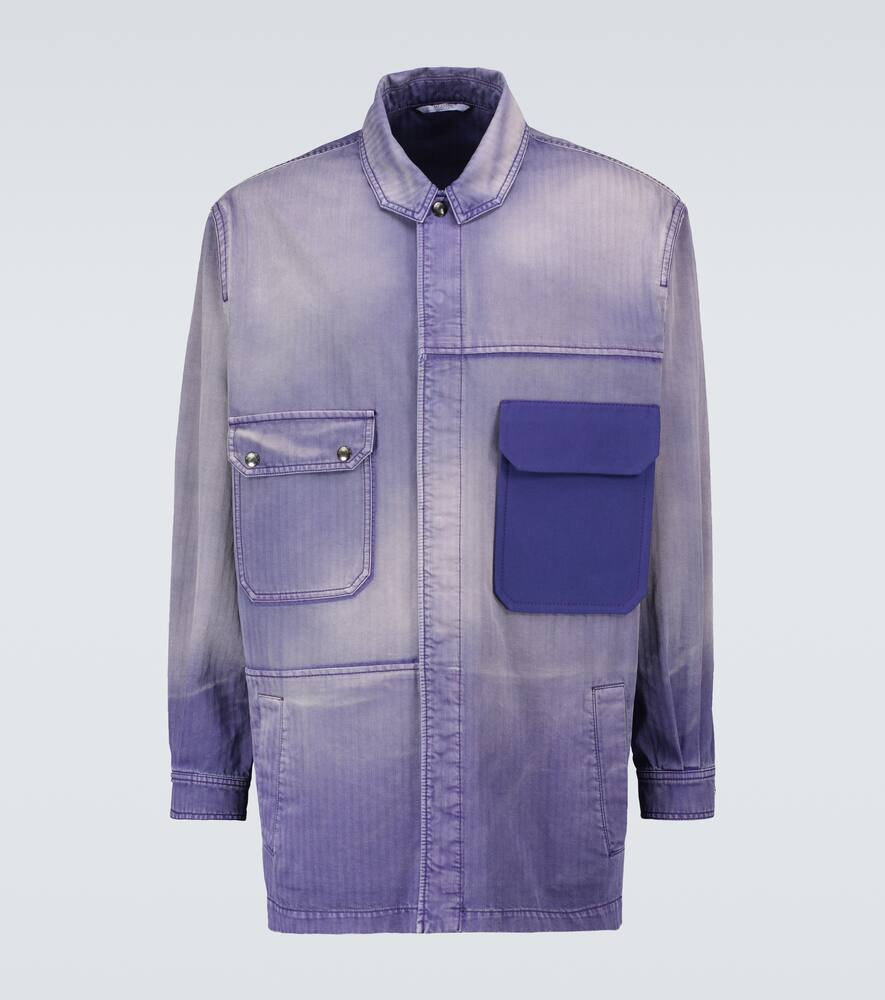Click to view more detailed imagery on our partner's website Valentino Tie-dye Denim Overshirt In Purple