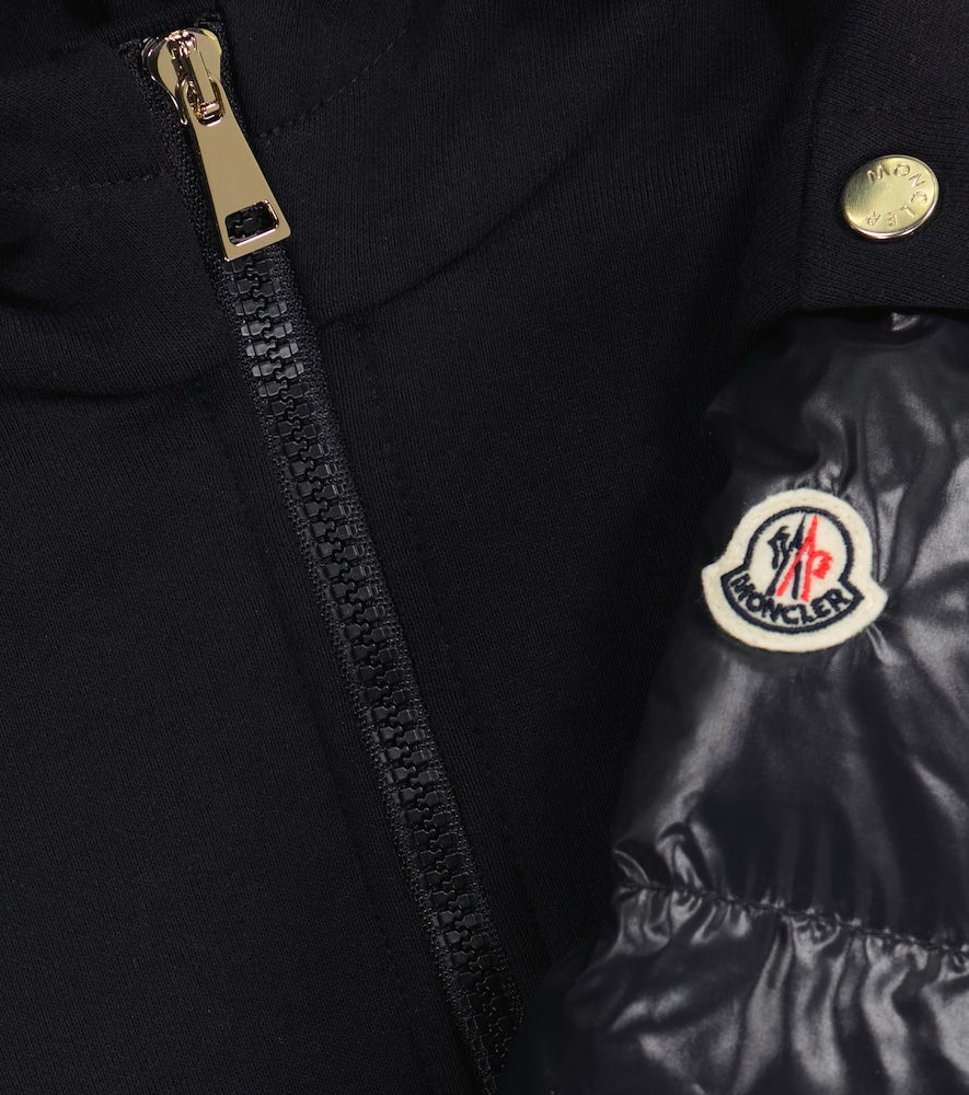  Moncler Enfant Moncler Enfant Zipped Cotton-blend Hoodie 