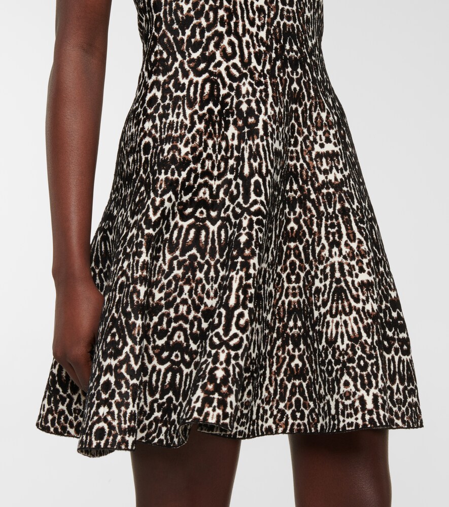  Alaia Alaia Leopard-print Jacquard Minidress 