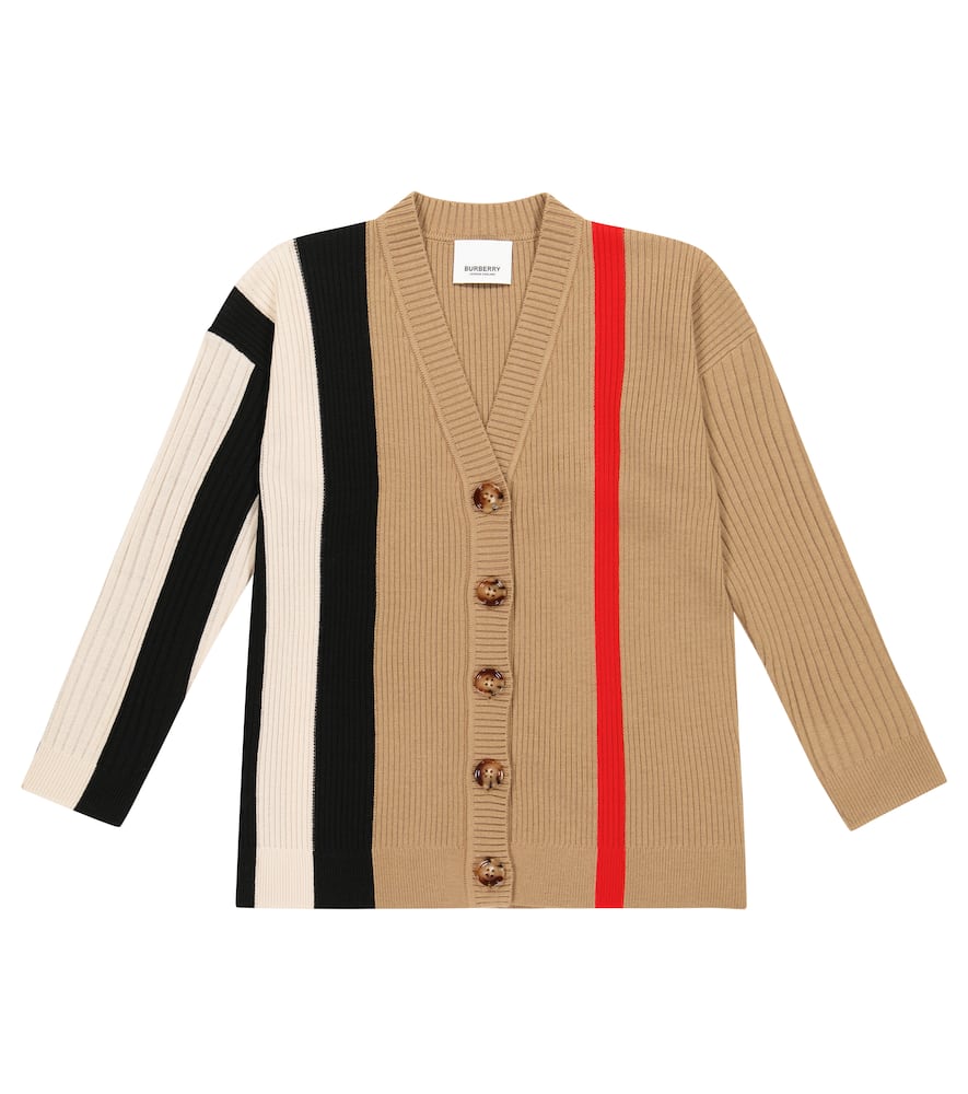 Burberry Kids Icon Stripe wool cardigan