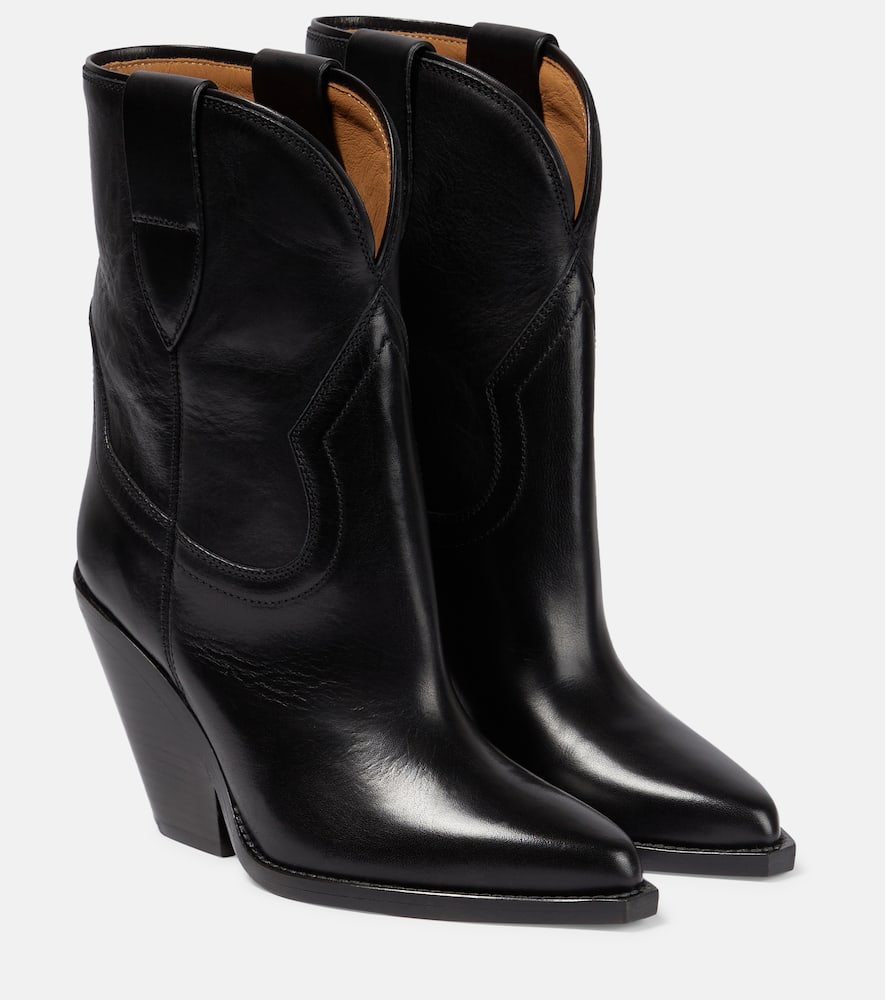 Isabel Marant Suede Leyane Ankle Boots 90 In Black