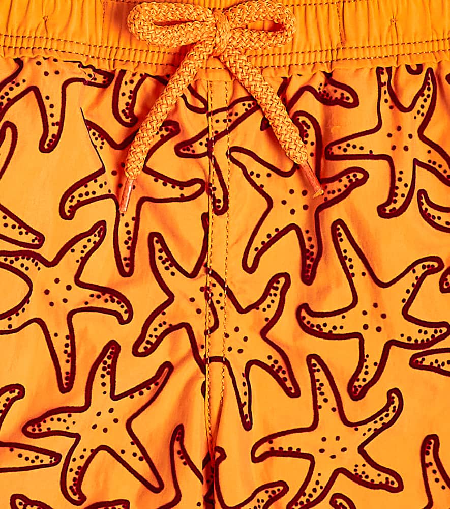 Vilebrequin Little Boy's & Boy's Flock Starlettes Swim Trunks In Carotte