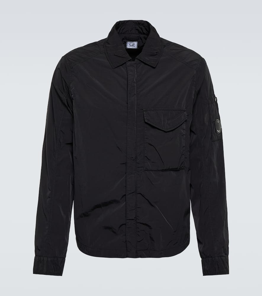 C.p. Company Chrome-r Zipped Overshirt In Black