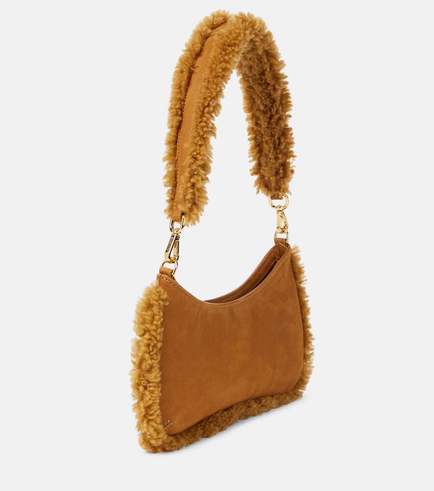 Jacquemus Le Bisou Doux Small Leather Shoulder Bag In Beige