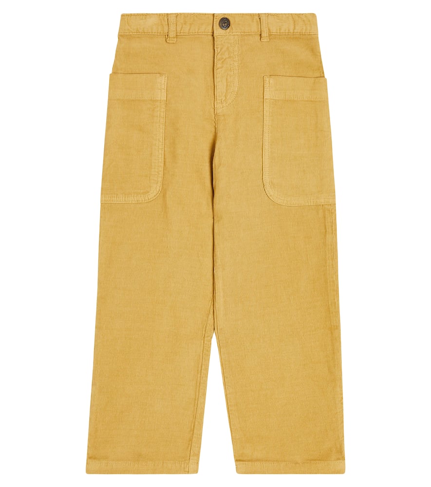Bonpoint Looping Corduroy Straight Pants In Yellow