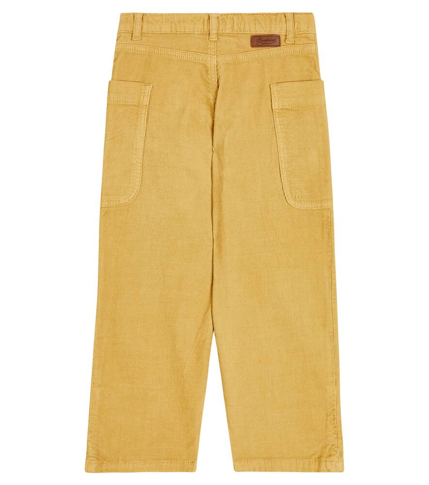 Shop Bonpoint Looping Corduroy Straight Pants In Yellow