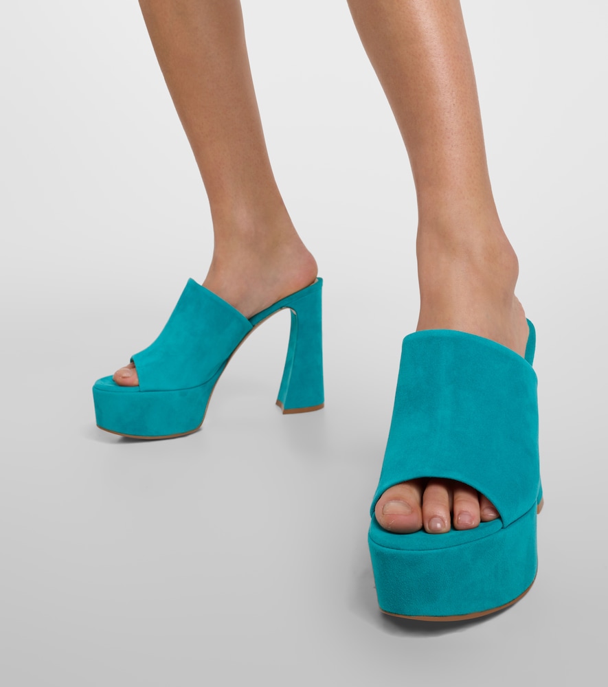 Holly Suede Platform Mules