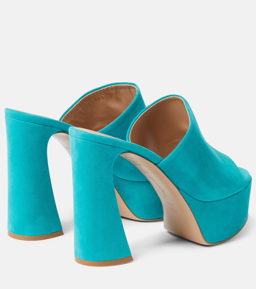 Holly Suede Platform Mules