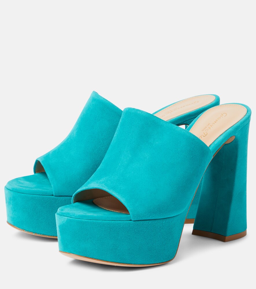 Holly Suede Platform Mules
