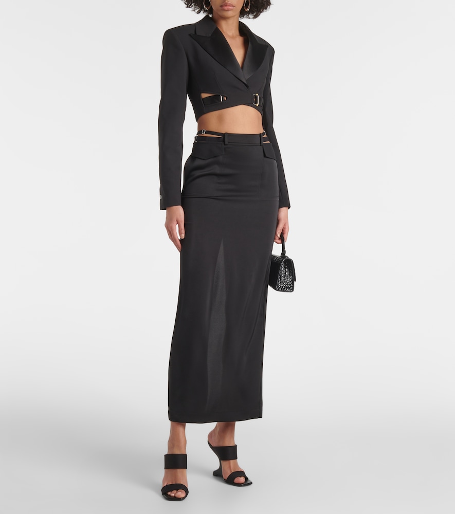  Dion Lee Dion Lee Falda Larga Pocket Column De Satén 