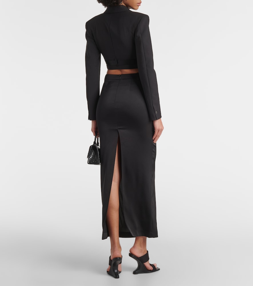  Dion Lee Dion Lee Falda Larga Pocket Column De Satén 