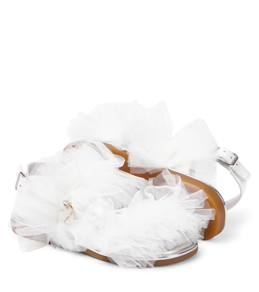  Monnalisa Monnalisa Sandalen Aus Tüll Und Leder 