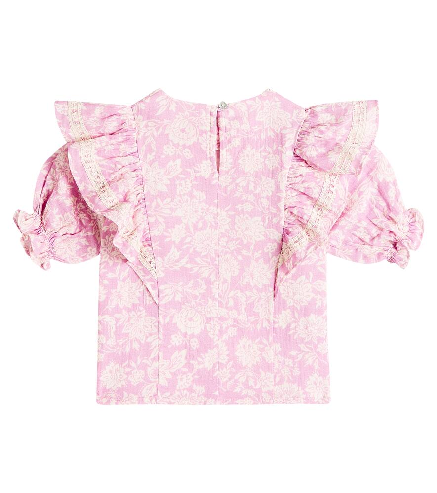 The New Society Santa Clarita Floral Cotton Top In Pink