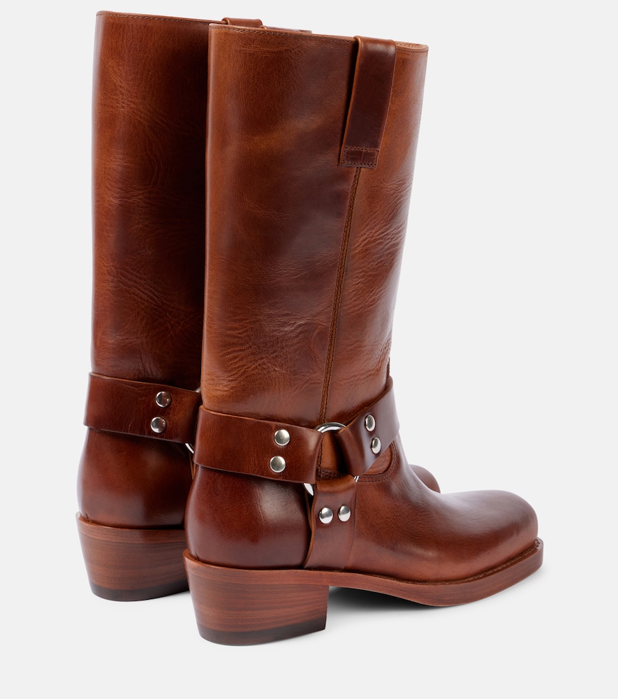 Paris Texas Roxy 45 Leather Biker Boots In Brown