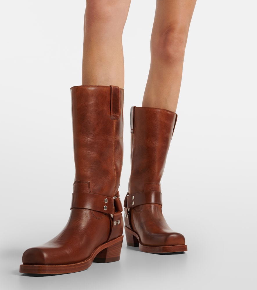 Paris Texas Roxy 45 Leather Biker Boots In Brown