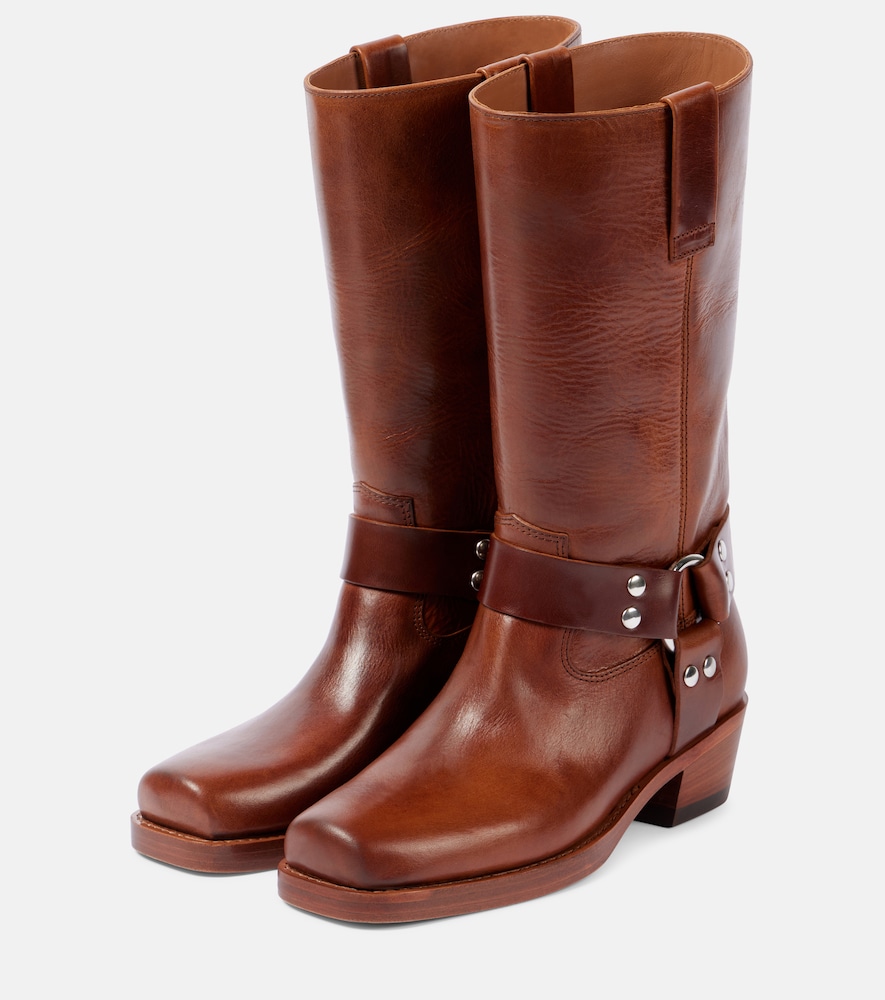 Paris Texas Roxy 45 Leather Biker Boots In Brown