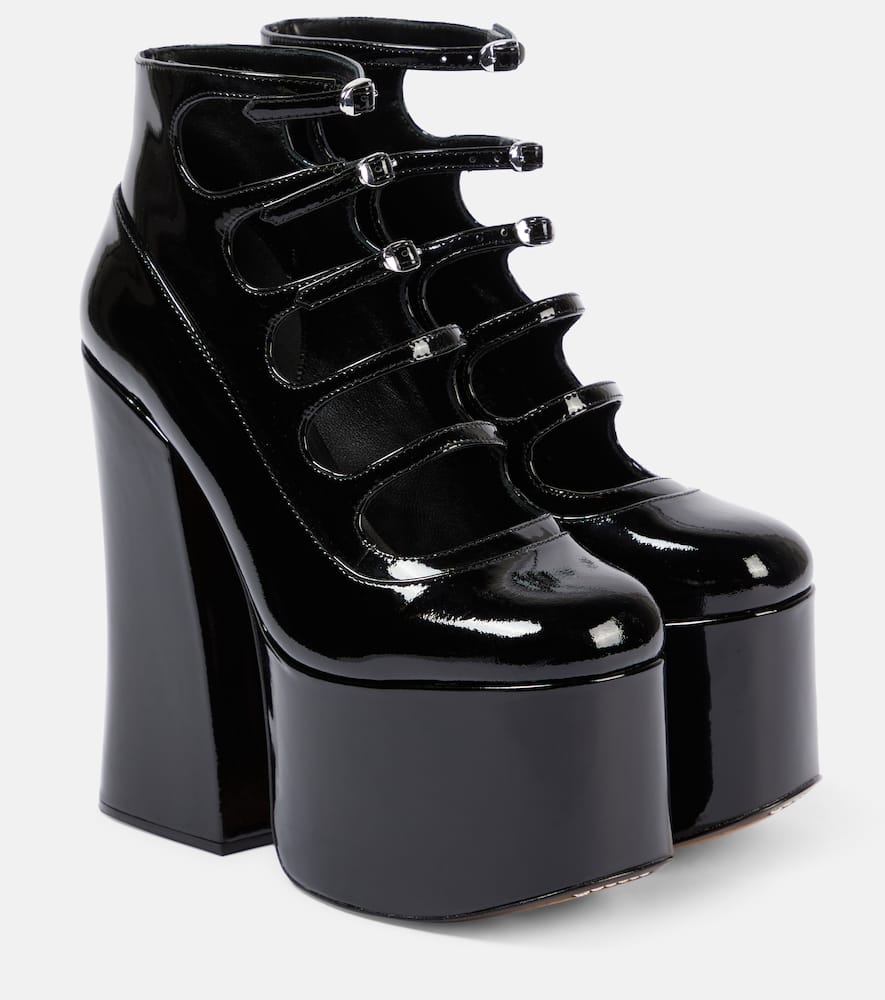 Shop Marc Jacobs Kiki Patent Leather Platform Ankle Boots In Black