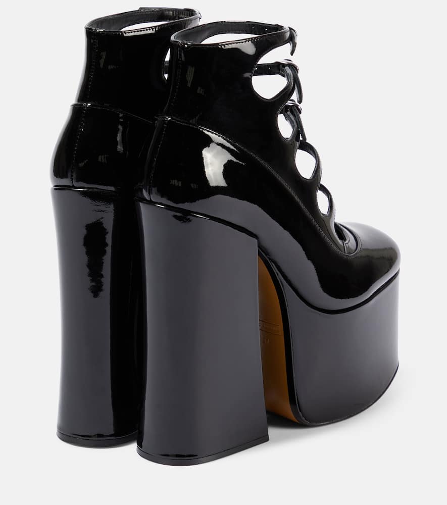 Shop Marc Jacobs Kiki Patent Leather Platform Ankle Boots In Black