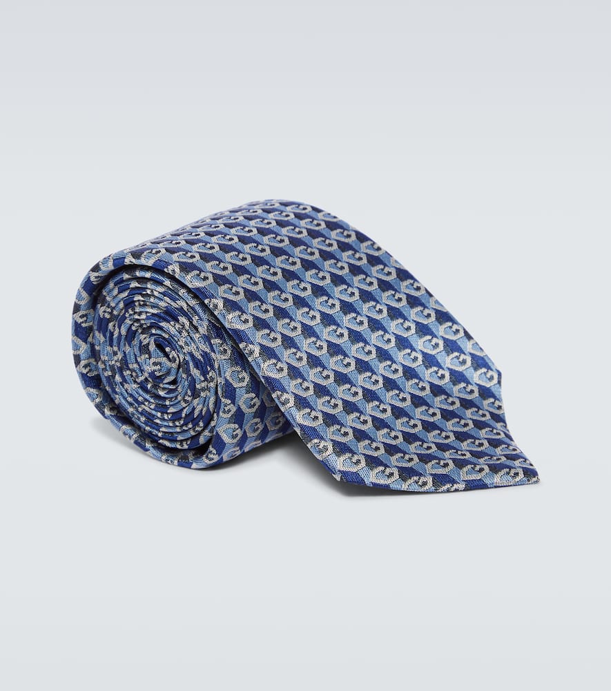 Gucci Geometric G silk jacquard tie