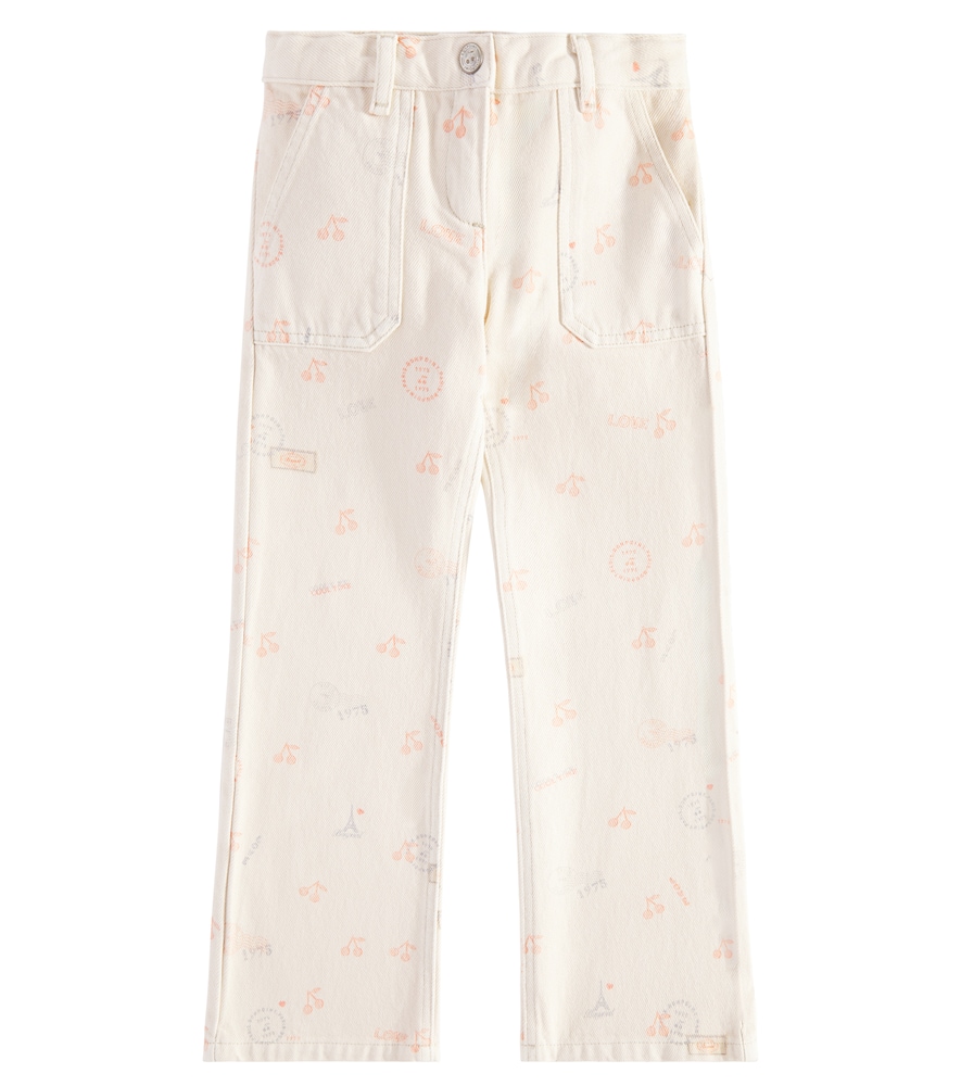 Bonpoint Kids' Gretchen Printed Jeans In White