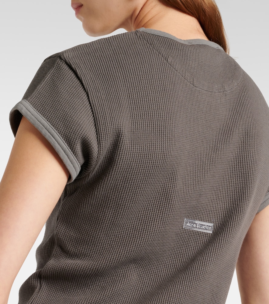Waffle-Knit Cotton T-Shirt