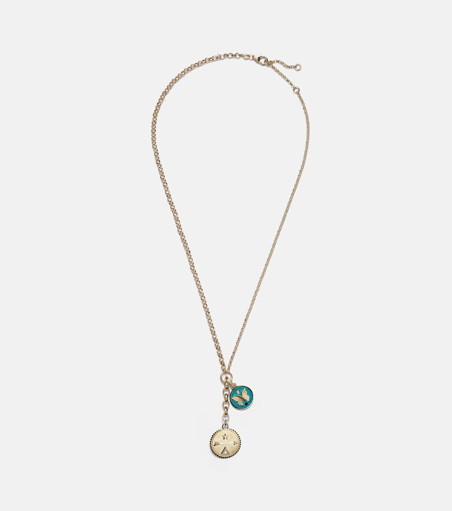 Foundrae Dream & Reverie 18kt Gold Charm Necklace With Diamonds In Gold